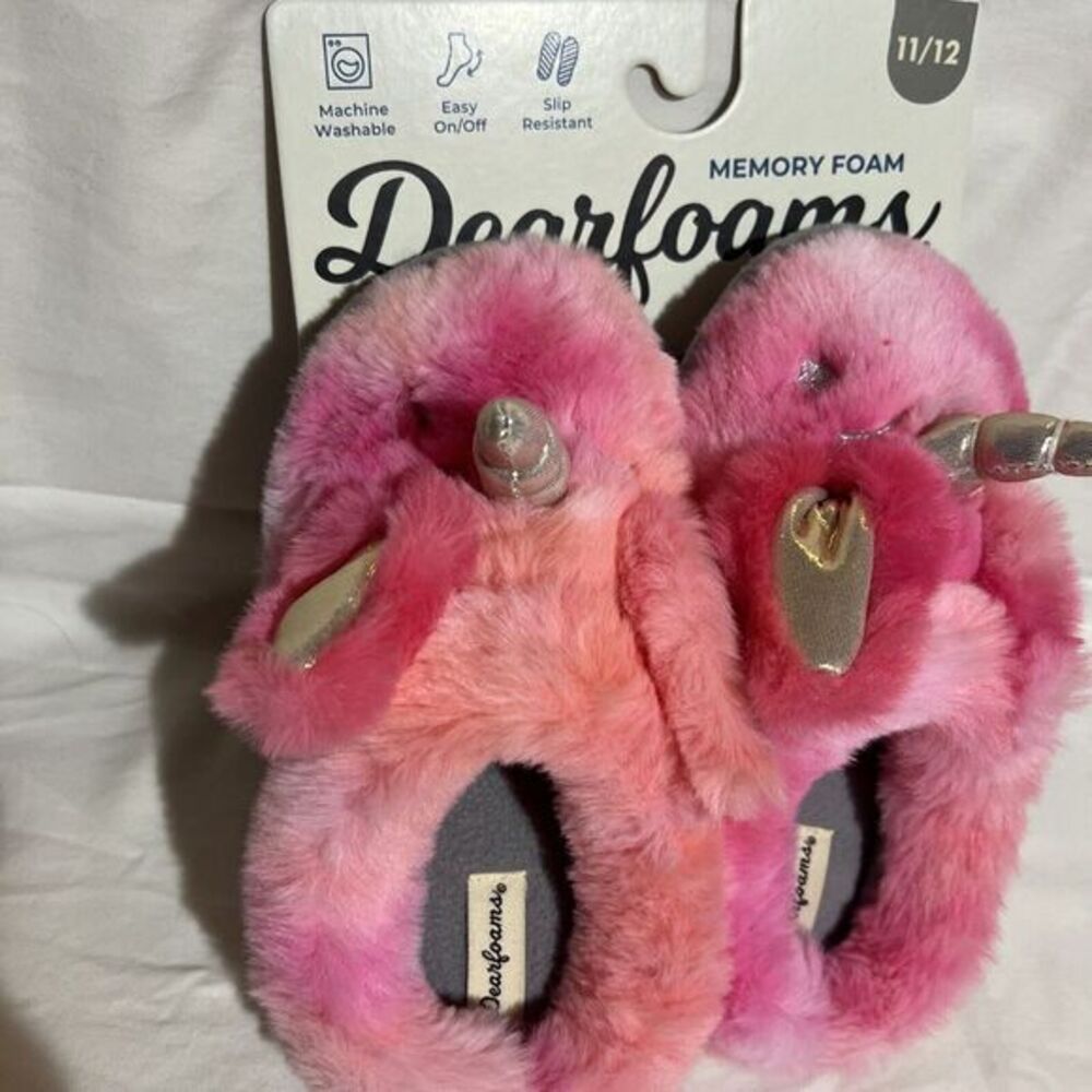 Dearfoams Kid's Peyton Animal Slip‎ On Clog House Slipper